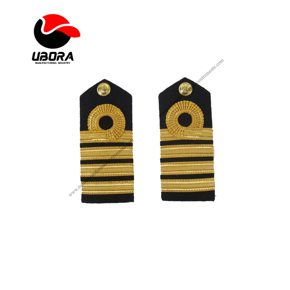 Authentic Royal Captain Shoulder Boards Dress Solid Theater Military Officer Uniform